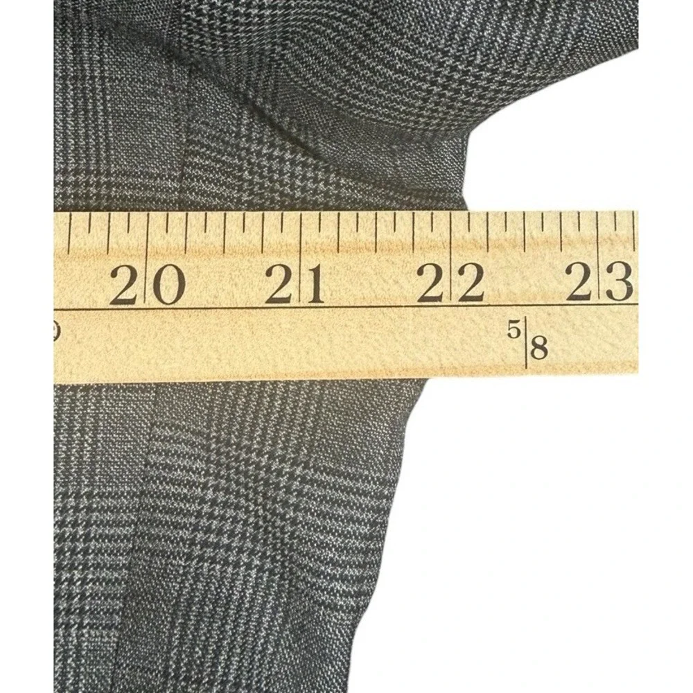 JOS. A. BANK 43L Gray Glen Plaid 100% Wool Suit Jacket Burgundy Windowpane